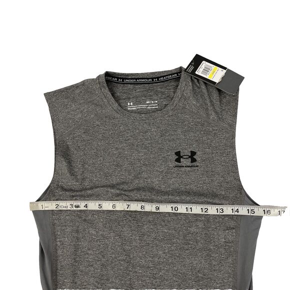 New Mens Under Armour Compression Short Sleeve Tank Top Size Medium Workout Gym - Picture 4 of 8